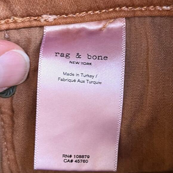 Rag & Bone Men's Fit 2 Slim Jeans Color Tobacco Size 31 - Picture 10 of 10